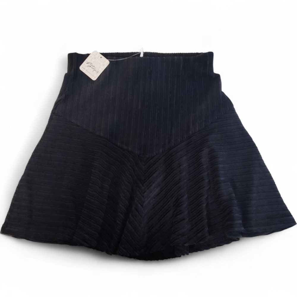 Free People Camden Corduroy Mini Skirt in Black Womens Size Extra Small